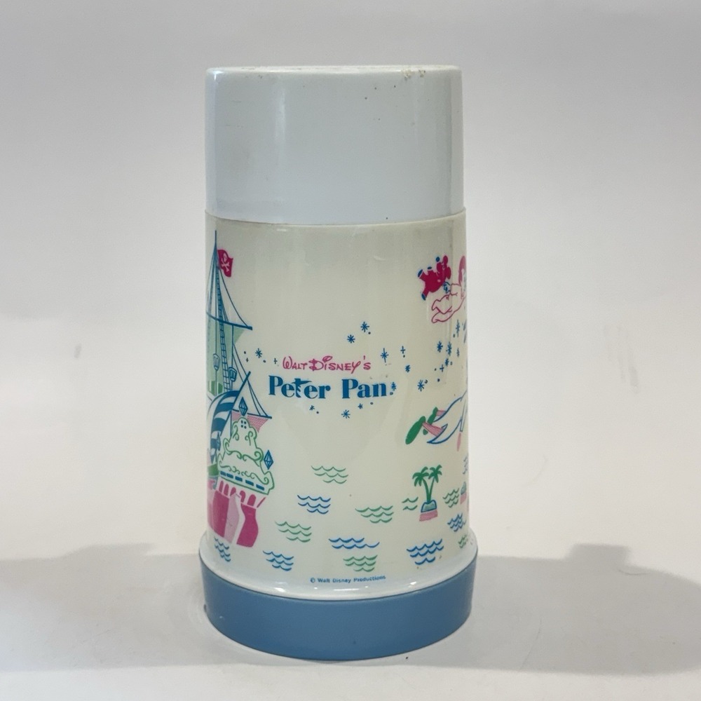 Vintage 1969 Aladdin Lunchbox Thermos Walt Disney's Peter‎ Pan
